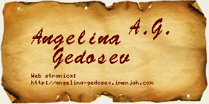 Angelina Gedošev vizit kartica